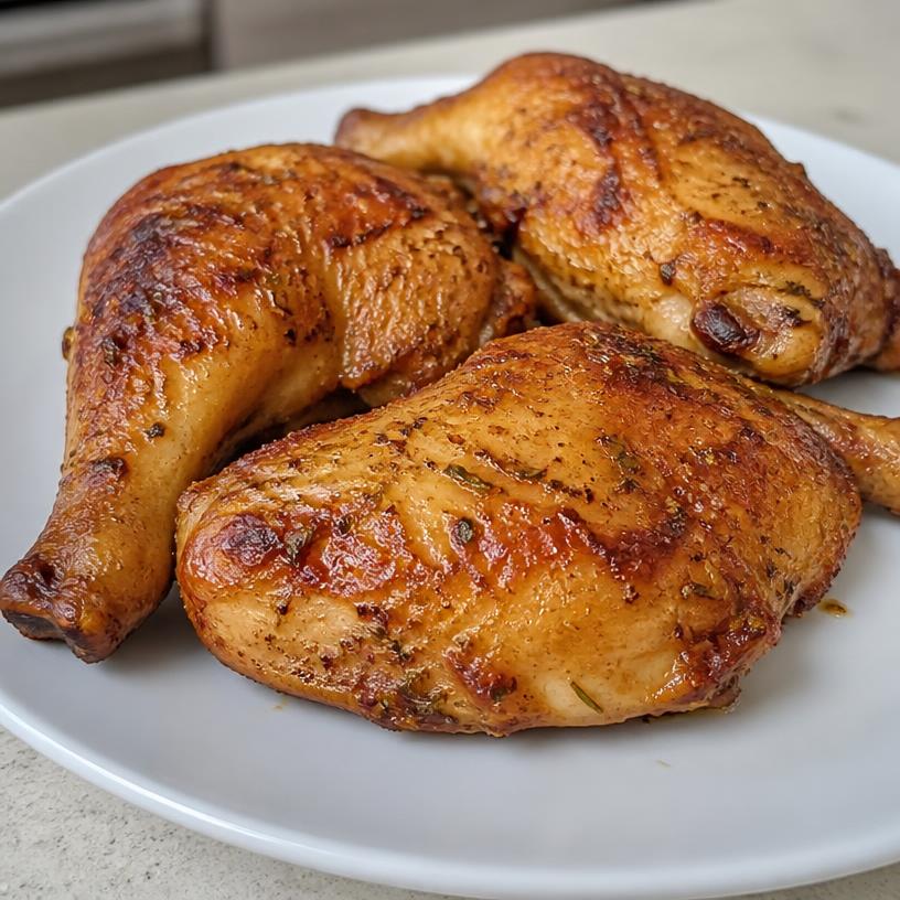 Pollo dorado y crocante